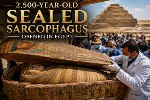2500 Year Old Sealed Sarcophagus Opened in Egypt