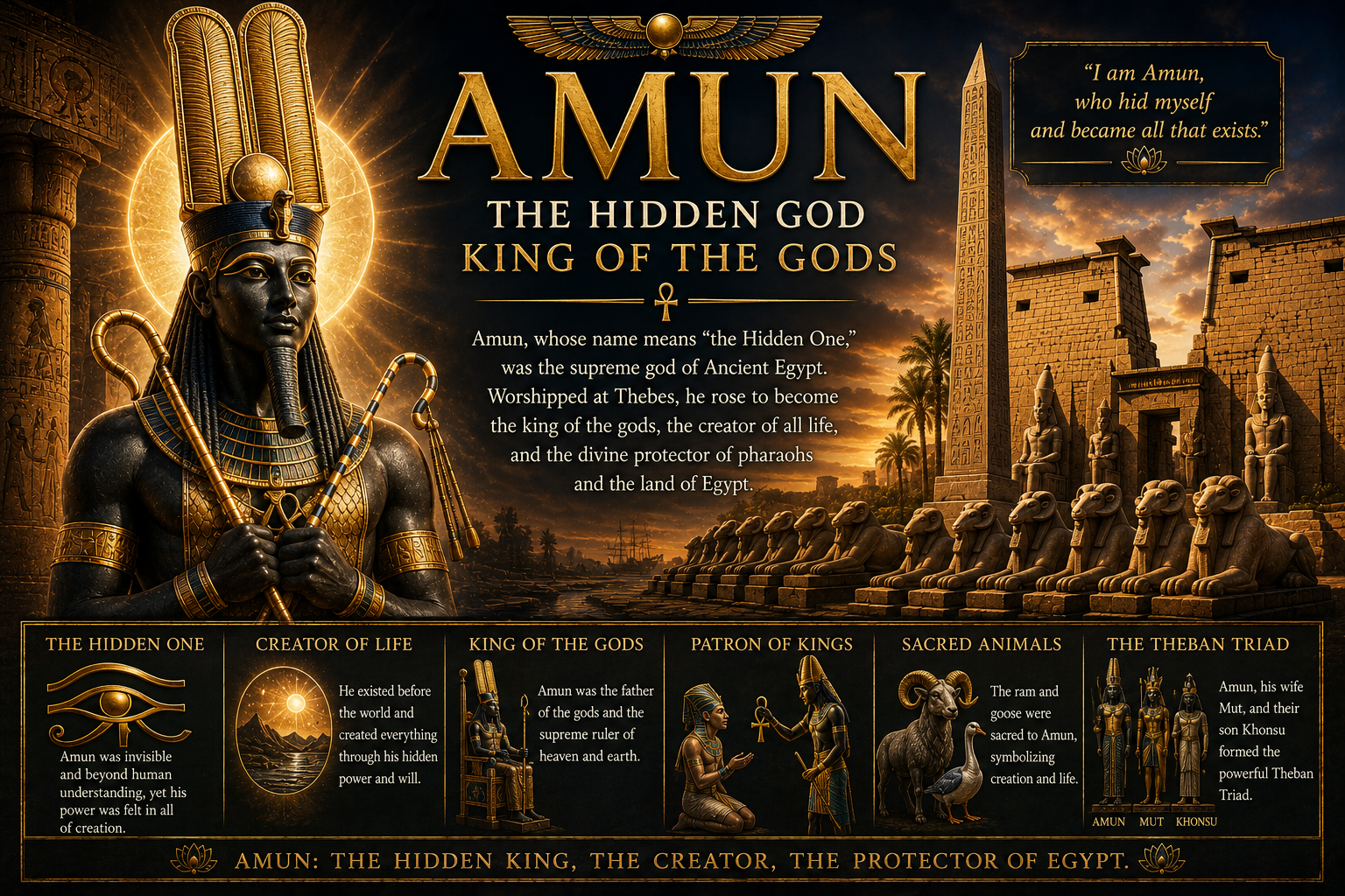 Amun: The Hidden King of the Egyptian Gods