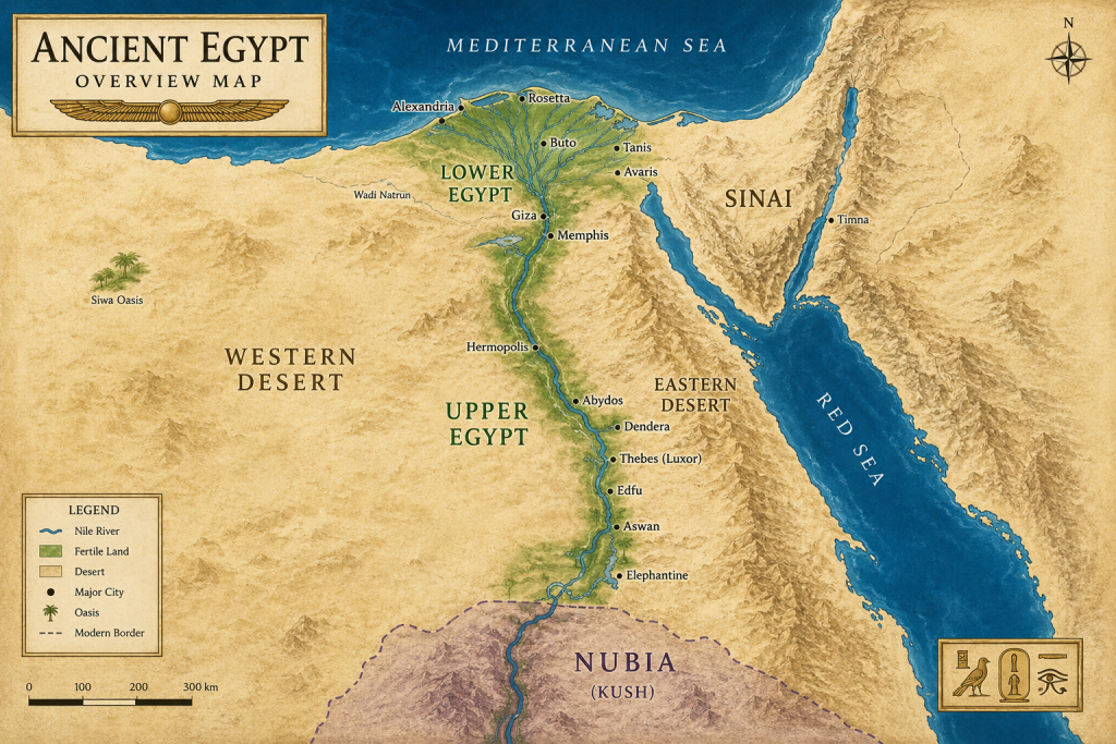 Ancient Egyptian Overview Map
