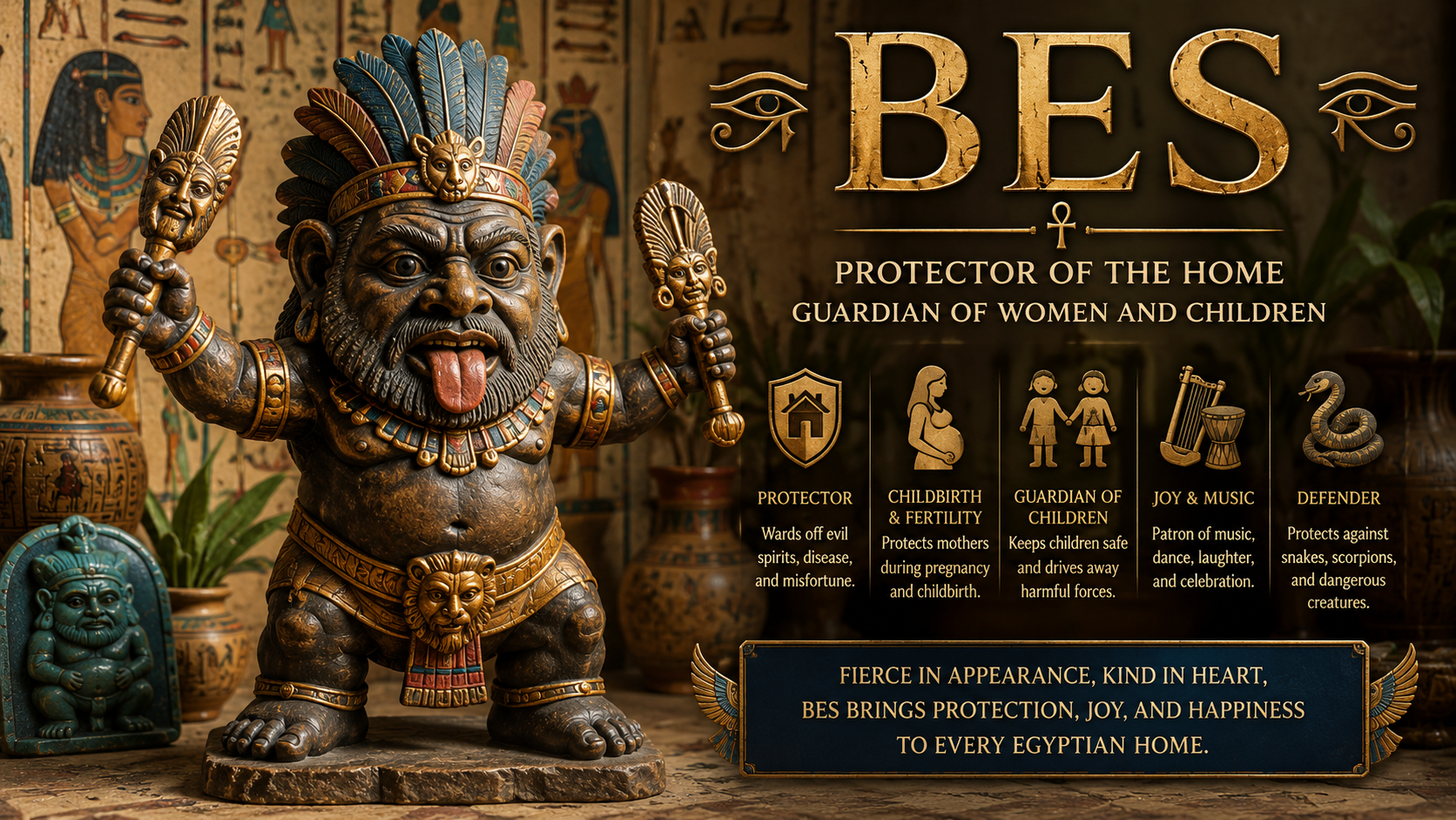 Bes: The Egyptian God of Protection, Childbirth, and the Home