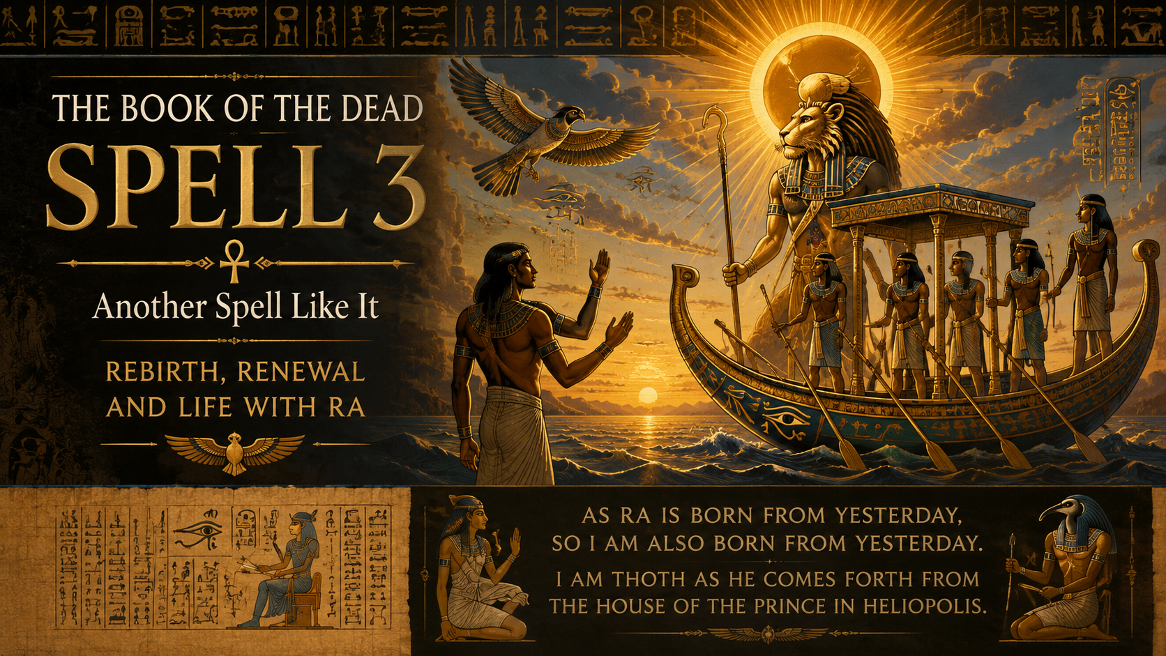 Book of the Dead Spell 3: Translation, Meaning, and Rebirth With Ra - Ancient Society Book of the Dead Spell 3: Translation, Meaning, and Rebirth With Ra