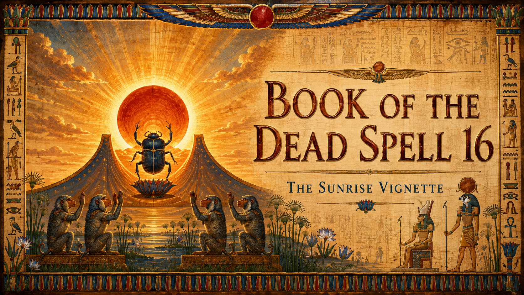 Book of the Dead Spell 16: Meaning of the Sunrise Vignette and the Rebirth of Ra