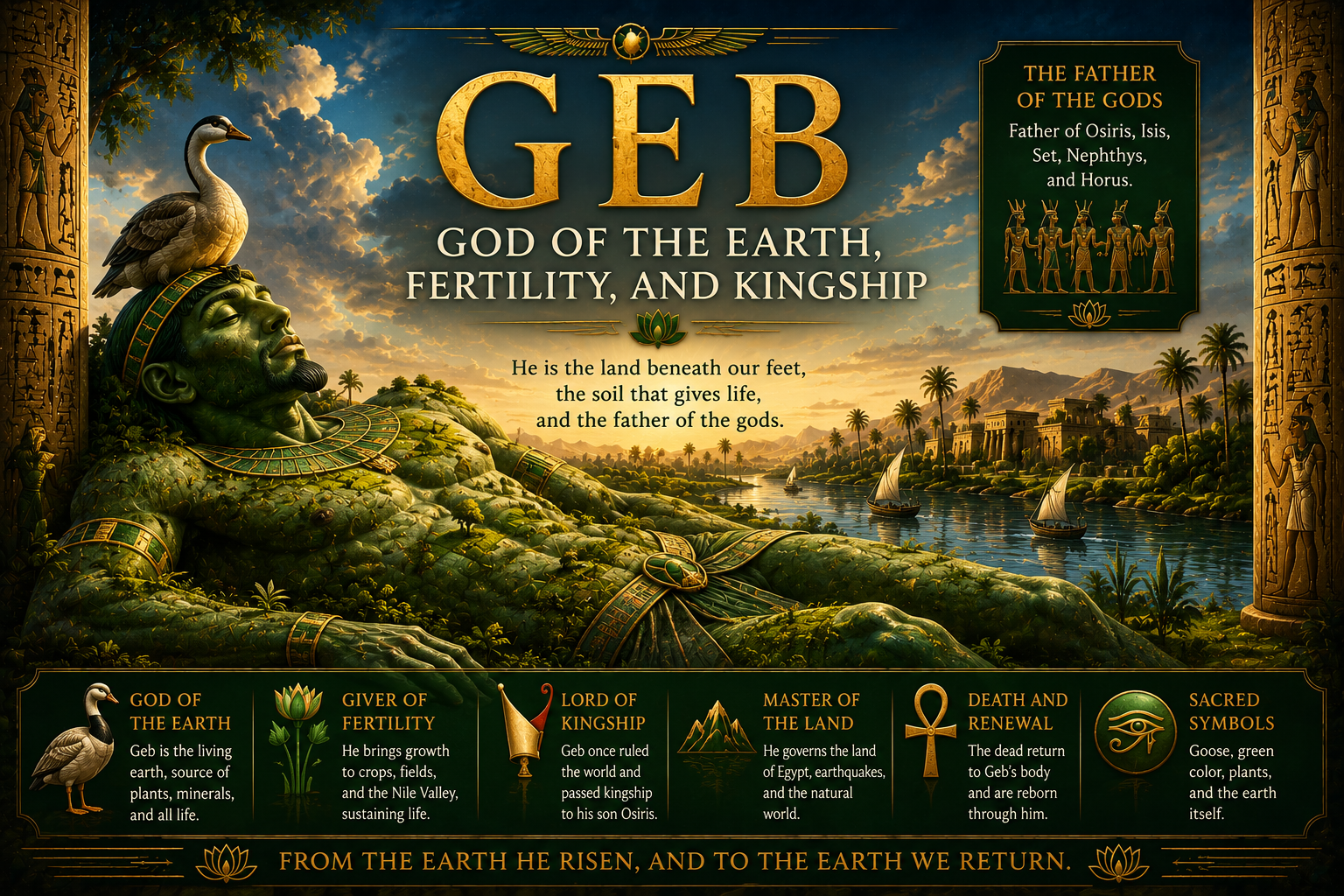 Geb: The Egyptian God of the Earth, Fertility, and Kingship