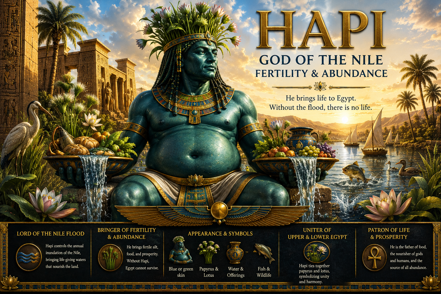 Hapi: The Egyptian God of the Nile, Fertility, and Abundance - Ancient Society Hapi: The Egyptian God of the Nile, Fertility, and Abundance