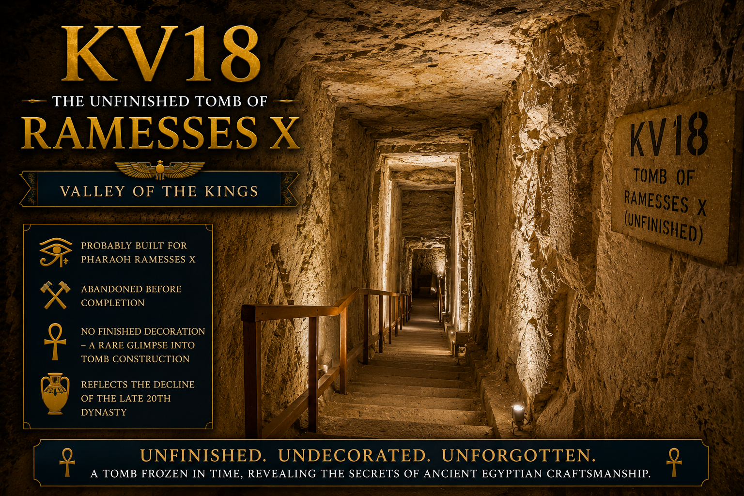 KV18: The Unfinished Tomb of Ramesses X