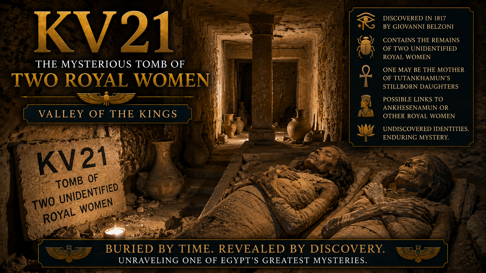 KV21: The Mysterious Tomb of Two Royal Women