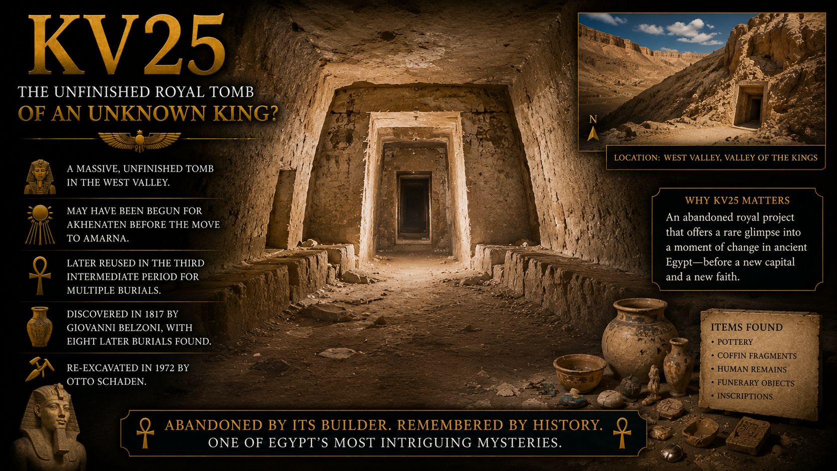 KV25: The Unfinished Royal Tomb of the West Valley