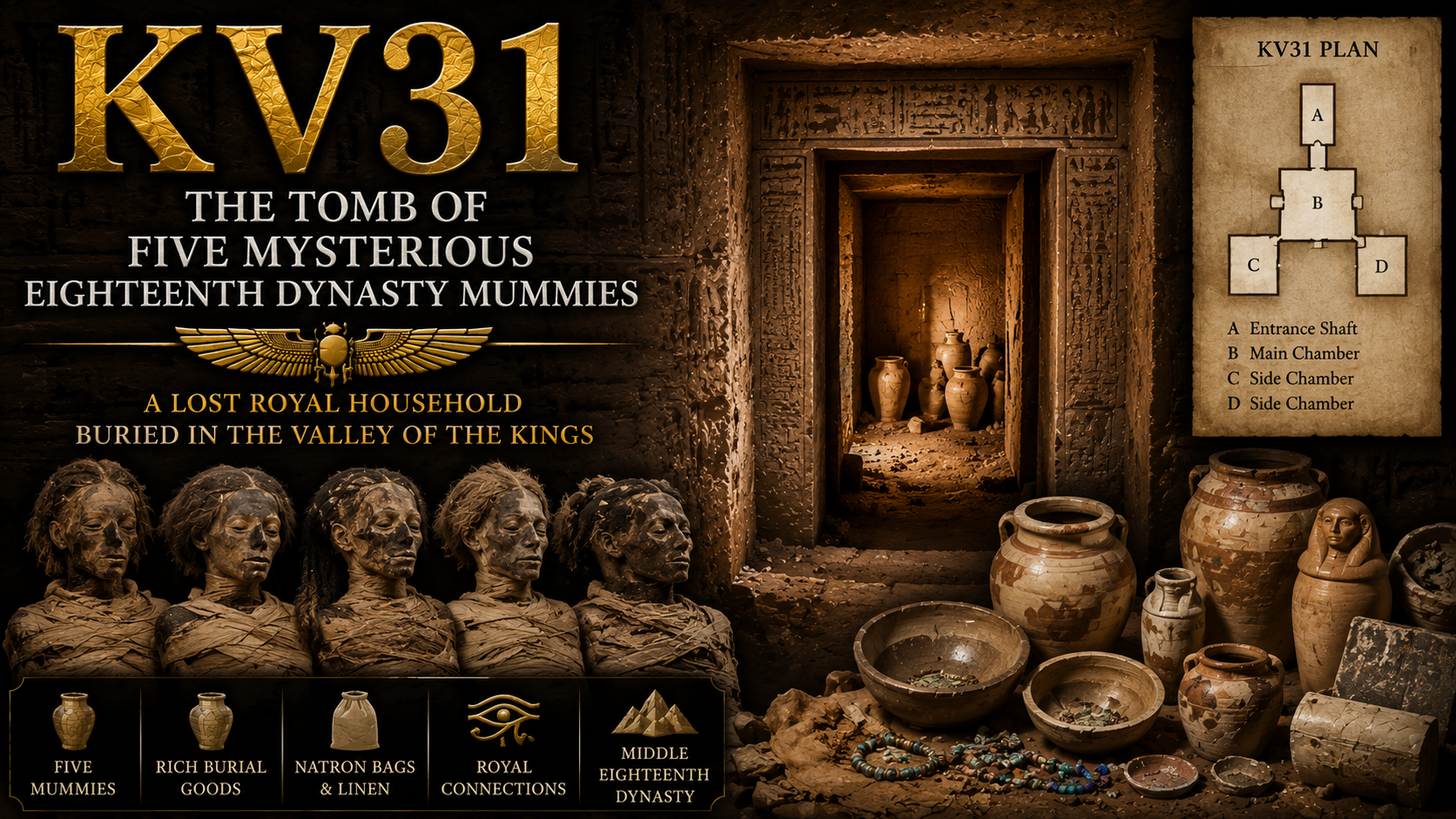 KV31: The Tomb of Five Mysterious Eighteenth Dynasty Mummies