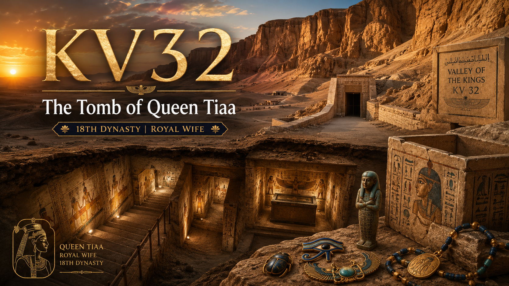 KV32: The Tomb of Queen Tiaa in the Valley of the Kings