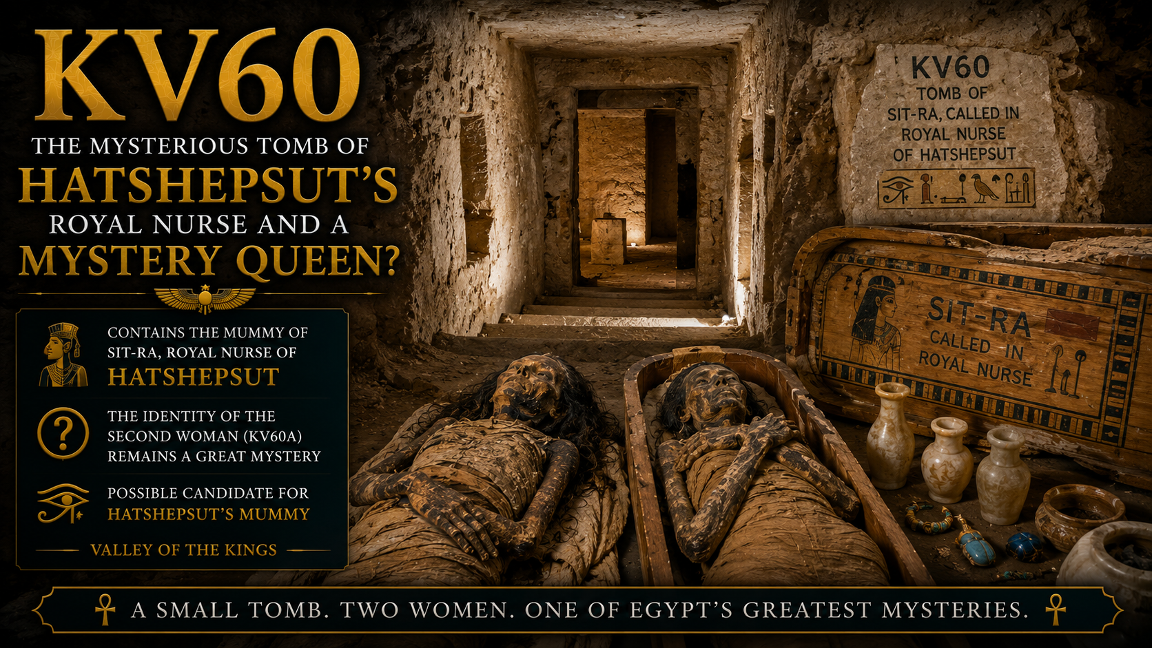 KV60: The Tomb of Hatshepsut’s Royal Nurse and a Mysterious Female Mummy - Ancient Society KV60: The Tomb of Hatshepsut’s Royal Nurse and a Mysterious Female Mummy
