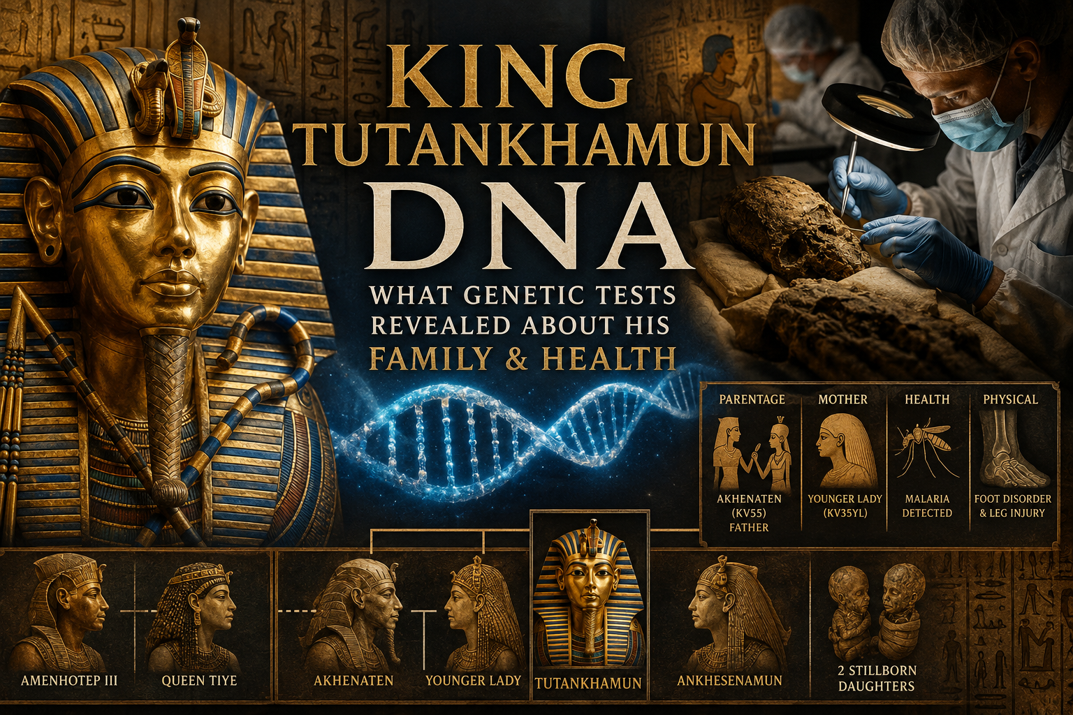 King Tutankhamun DNA: What Genetic Tests Revealed About His Family and Health