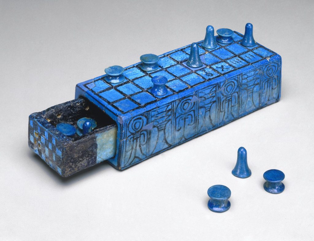 Senet gaming board inscribed with the Horus name of Amenhotep III