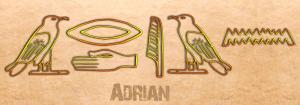 Ancient Egyptian Name Translator - Adrian in hieroglyphs