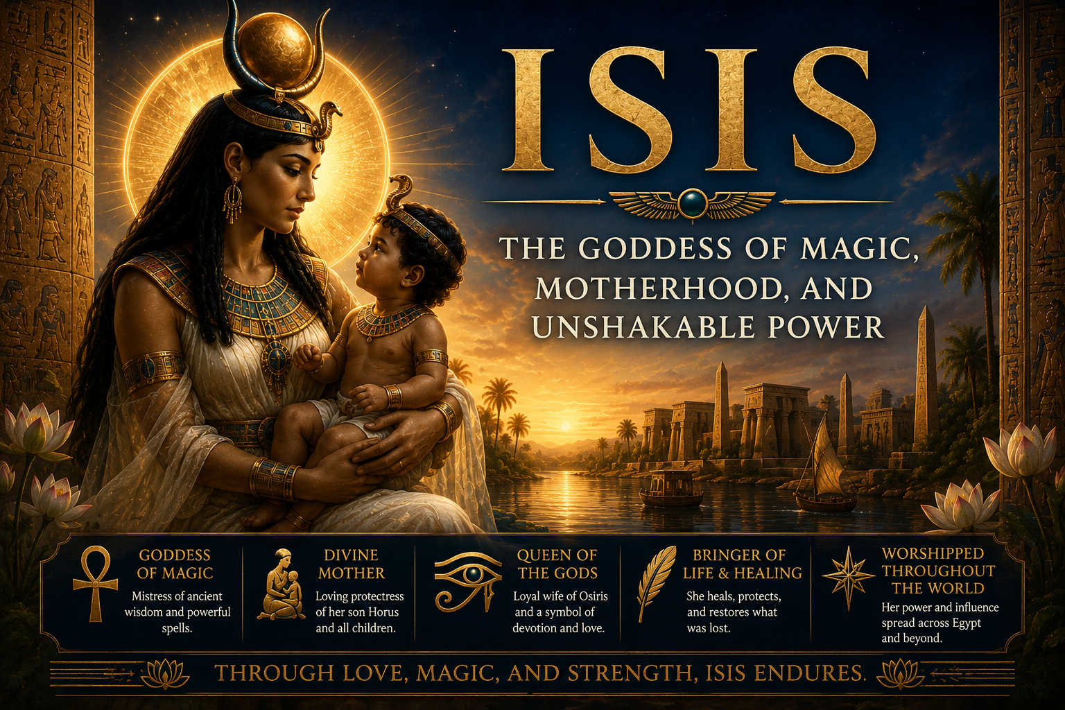 Isis: The Goddess of Magic, Motherhood, and Unshakable Power