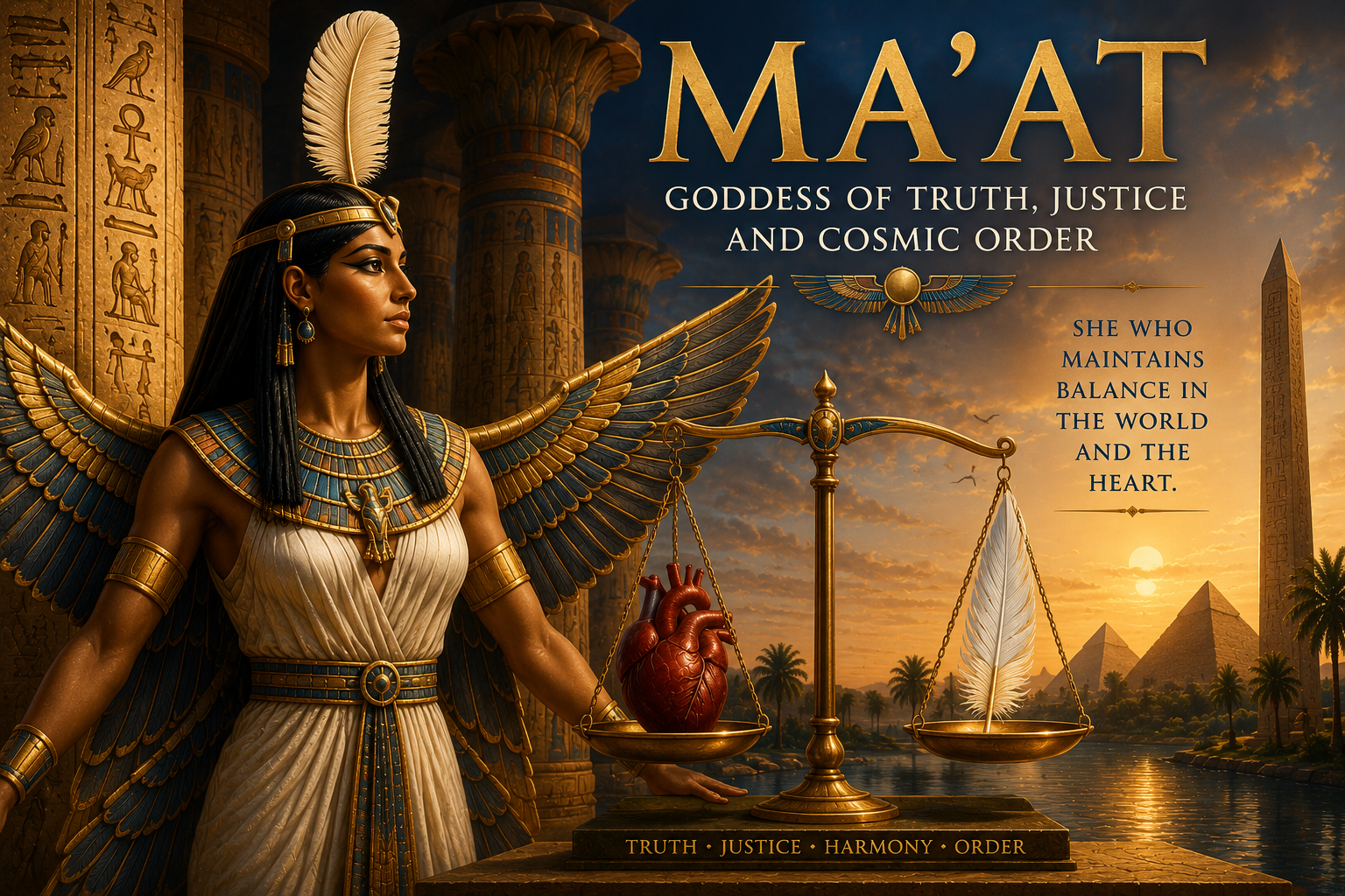 Ma'at: The Egyptian Goddess of Truth, Justice, and Cosmic Order