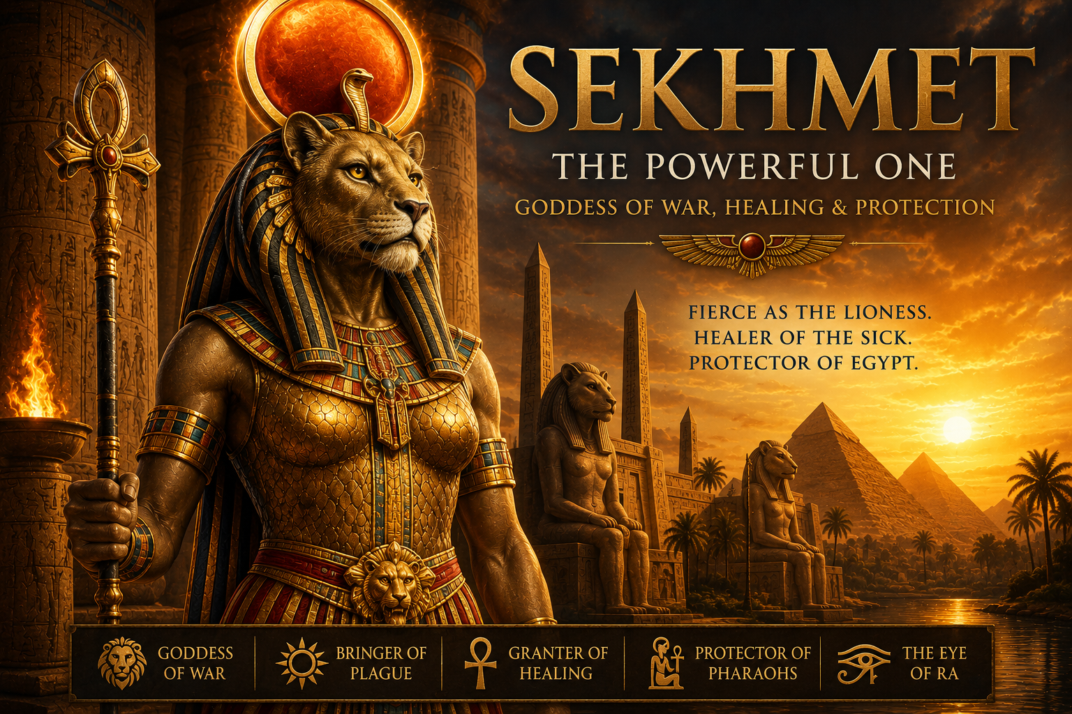 Sekhmet: The Egyptian Goddess of War, Healing, and Destruction
